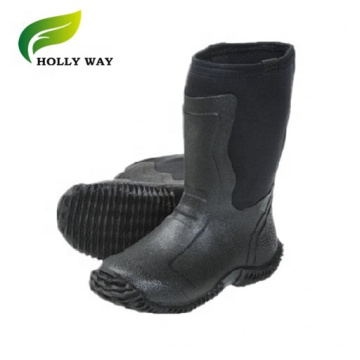 Black outsole knee rubber boots for fishing